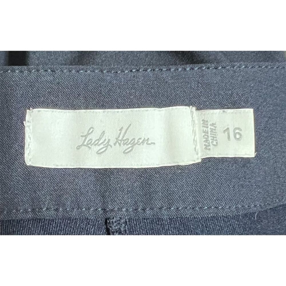 Lady Hagen Women's Pleated Golf Skort Size 16 Navy Blue Knee Length - Picture 8 of 10